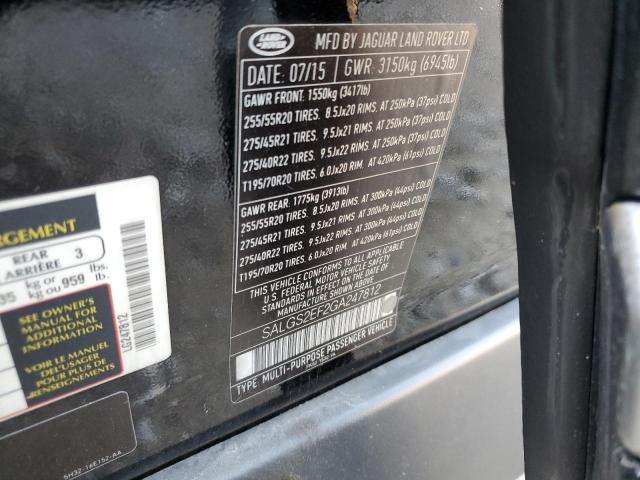 Photo 10 from auction – 2016 LAND ROVER RANGE ROVE with VIN SALGS2EF2GA247812
