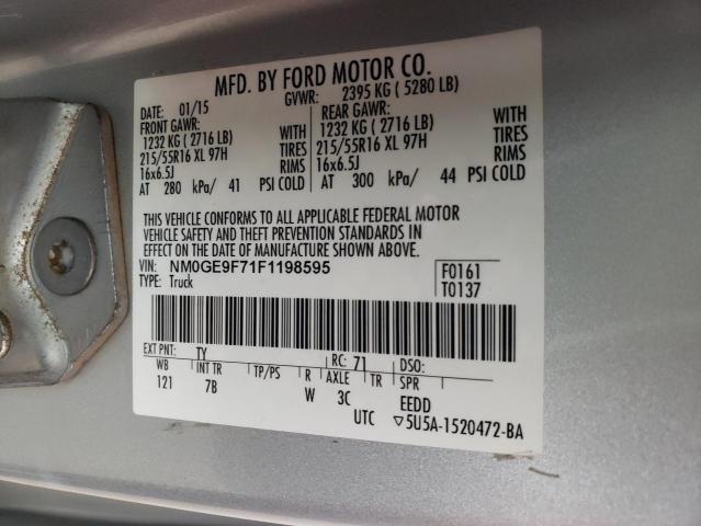 Photo 10 from auction – 2015 FORD TRANSIT CO with VIN NM0GE9F71F1198595