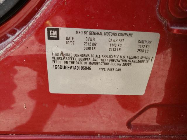 Photo 10 from auction – 2010 CADILLAC STS with VIN 1G6DU6EV1A0106846