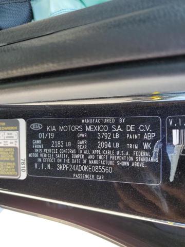 Photo 10 from auction – 2019 KIA FORTE FE with VIN 3KPF24AD0KE085560