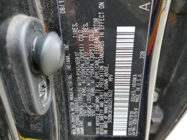 Photo 10 from auction – 2013 TOYOTA HIGHLANDER with VIN 5TDBK3EHXDS251632