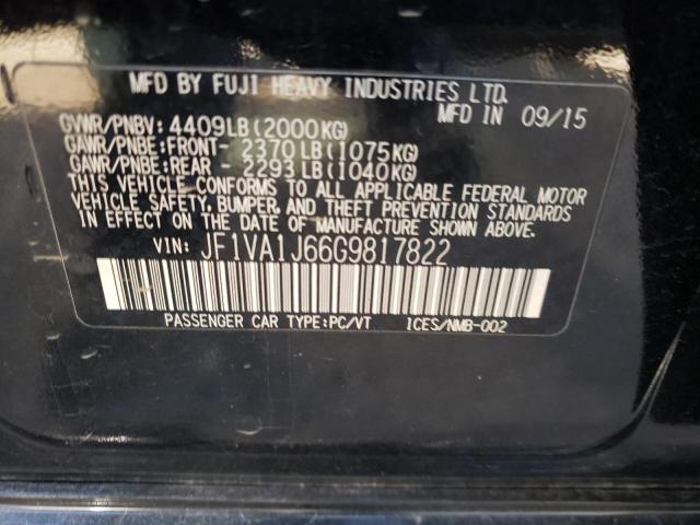 Photo 10 from auction – 2016 SUBARU WRX LIMITE with VIN JF1VA1J66G9817822