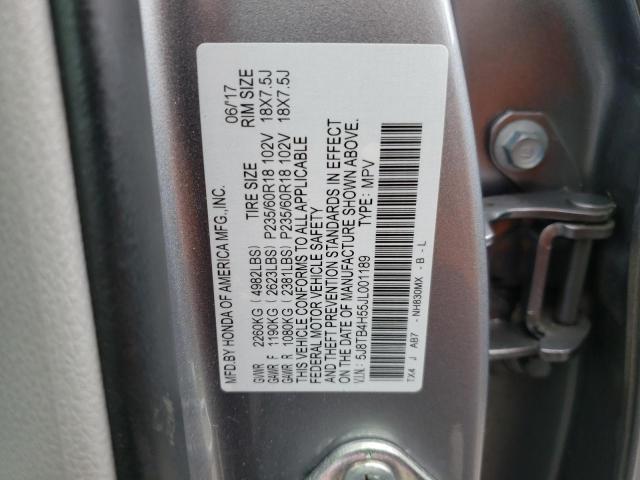 Photo 10 from auction – 2018 ACURA RDX TECHNO with VIN 5J8TB4H55JL001189