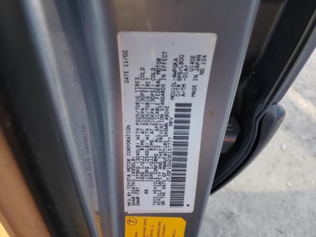 Photo 10 from auction – 2003 LEXUS RX 300 with VIN JTJGF10U230157777