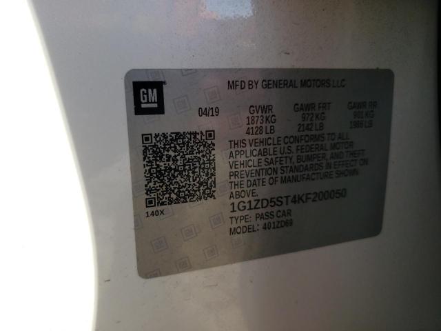 Photo 10 from auction – 2019 CHEVROLET MALIBU LT with VIN 1G1ZD5ST4KF200050