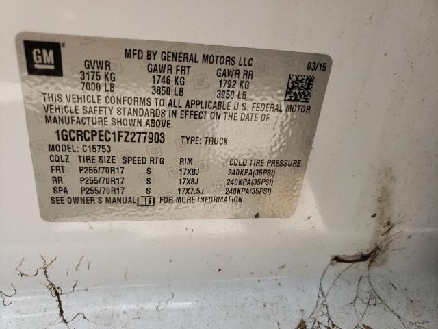 Photo 10 from auction – 2015 CHEVROLET silverado with VIN 1GCRCPEC1FZ277903