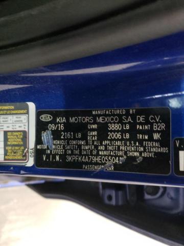 Photo 10 from auction – 2017 KIA FORTE LX with VIN 3KPFK4A79HE055041