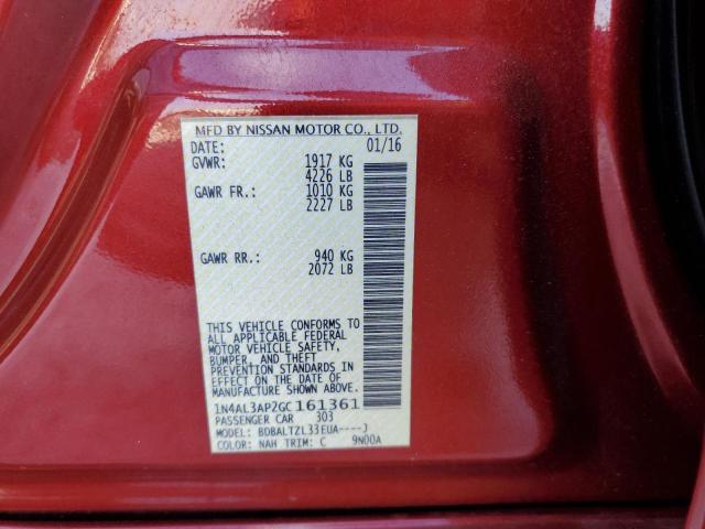 Photo 10 from auction – 2016 NISSAN ALTIMA 2.5 with VIN 1N4AL3AP2GC161361