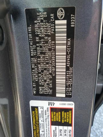 Zdjęcie 10 z aukcji – 2011 TOYOTA CAMRY BASE z VIN 4T1BF3EK8BU671278