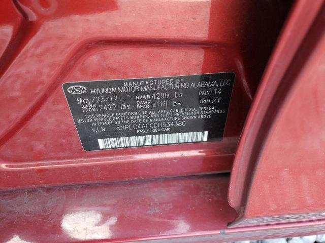 Photo 10 from auction – 2013 HYUNDAI SONATA SE with VIN 5NPEC4AC0DH534380