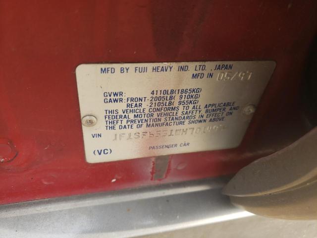 Photo 10 from auction – 1998 SUBARU FORESTER S with VIN JF1SF6551WH701497