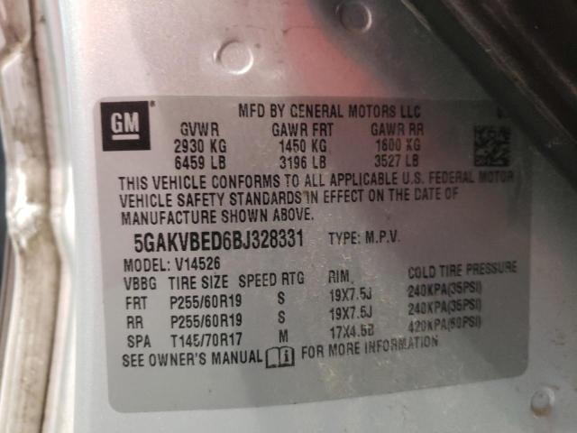 Photo 10 from auction – 2011 BUICK ENCLAVE CX with VIN 5GAKVBED6BJ328331