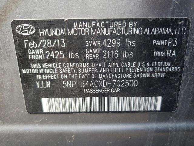 Photo 10 from auction – 2013 HYUNDAI SONATA GLS with VIN 5NPEB4ACXDH702500