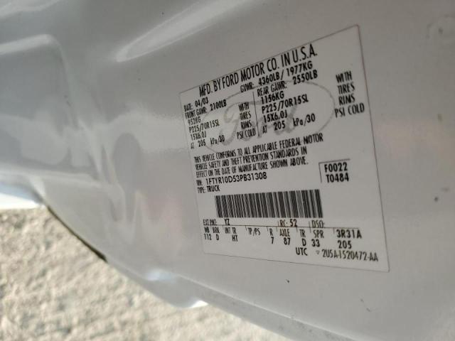 Photo 10 from auction – 2003 FORD RANGER with VIN 1FTYR10D53PB31308