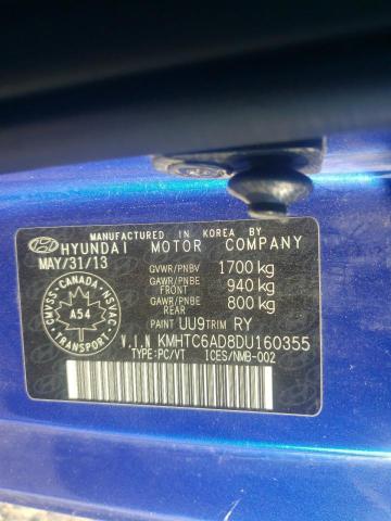 Photo 10 from auction – 2013 HYUNDAI VELOSTER with VIN KMHTC6AD8DU160355