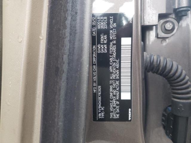 Photo 10 from auction – 2012 VOLVO S80 3.2 with VIN YV1940AS9C1163928