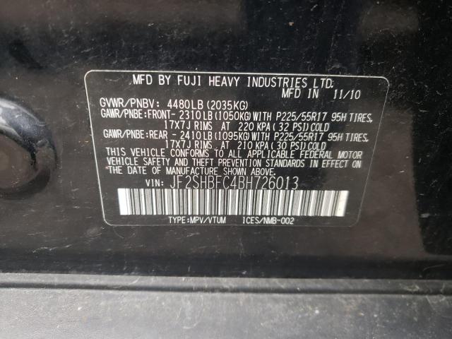 Photo 10 from auction – 2011 SUBARU FORESTER L with VIN JF2SHBFC4BH726013