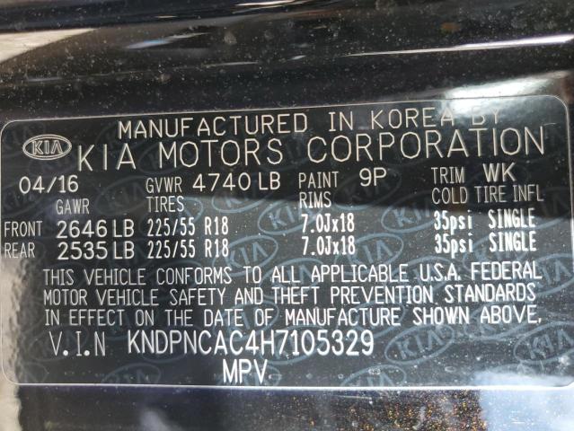 Photo 10 from auction – 2017 KIA SPORTAGE E with VIN KNDPNCAC4H7105329