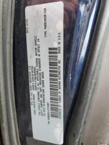 Foto 10 de la subasta – 2004 SUBARU LEGACY L S con VIN 4S3BE625147210397