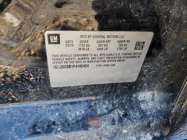 Photo 10 from auction – 2015 CHEVROLET SONIC RS with VIN 1G1JG5SB1F4185424
