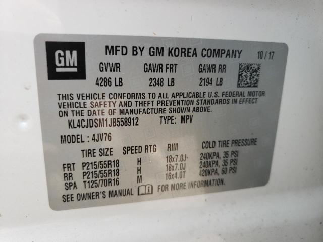 Photo 10 from auction – 2018 BUICK ENCORE PRE with VIN KL4CJDSM1JB558912