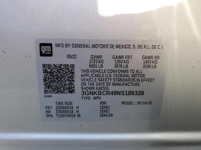 Photo 10 from auction – 2022 CHEVROLET BLAZER 2LT with VIN 3GNKBCR49NS189328