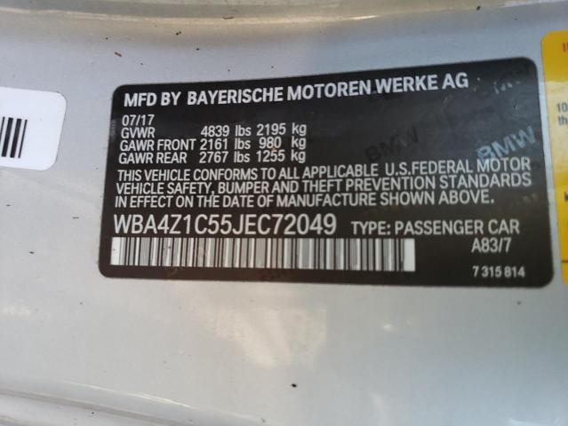 Photo 10 from auction – 2018 BMW 430I with VIN WBA4Z1C55JEC72049