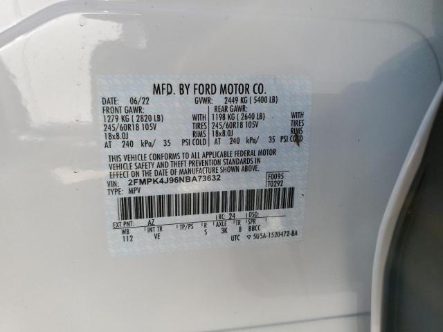 Foto 10 de la subasta – 2022 FORD EDGE SEL con VIN 2FMPK4J96NBA73632
