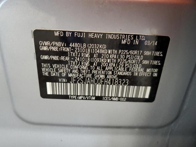 Photo 10 from auction – 2015 SUBARU FORESTER 2 with VIN JF2SJAHC0FH418323