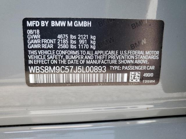 Photo 10 from auction – 2018 BMW M3 with VIN WBS8M9C57J5L00893