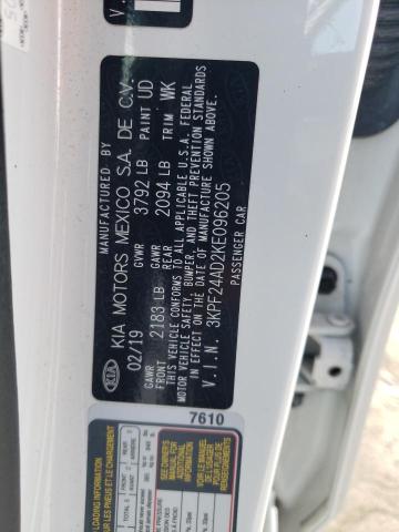 Photo 10 from auction – 2019 KIA FORTE FE with VIN 3KPF24AD2KE096205