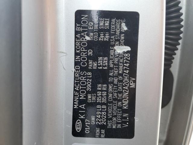 Photo 10 from auction – 2017 KIA SOUL with VIN KNDJN2A20H7474728