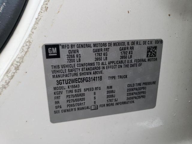 Photo 10 from auction – 2015 GMC SIERRA K15 with VIN 3GTU2WEC5FG314118