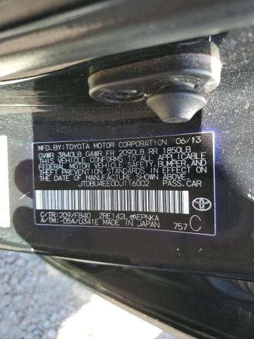 Photo 10 from auction – 2013 TOYOTA COROLLA BA with VIN JTDBU4EE0DJ116002
