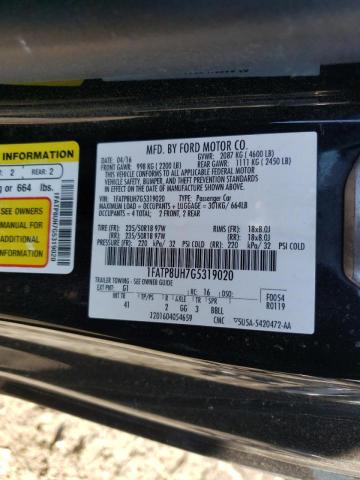 Photo 10 from auction – 2016 FORD MUSTANG with VIN 1FATP8UH7G5319020