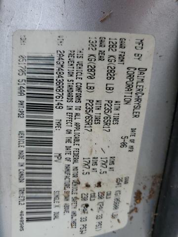 Photo 10 from auction – 2006 CHRYSLER PACIFICA with VIN 2A4GM48436R876149