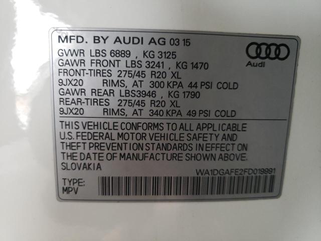 Photo 10 from auction – 2015 AUDI Q7 PRESTIG with VIN WA1DGAFE2FD019991