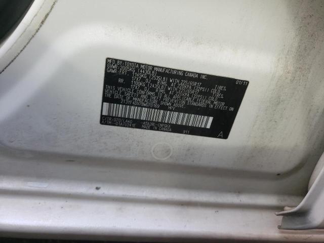 Photo 10 from auction – 2011 TOYOTA RAV4 LIMIT with VIN 2T3YF4DV7BW070169