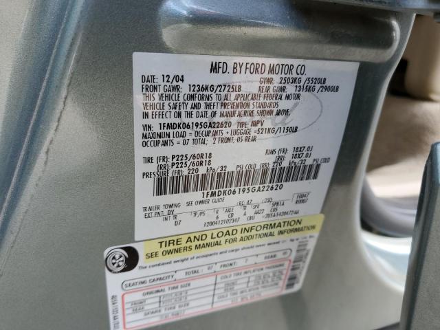 Photo 10 from auction – 2005 FORD FREESTYLE with VIN 1FMDK06195GA22620