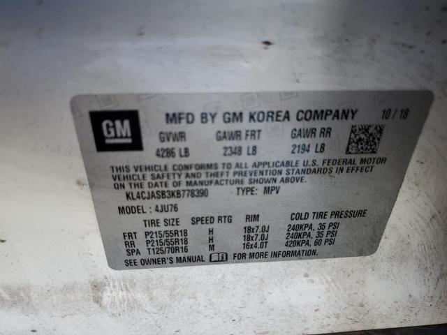 Photo 10 from auction – 2019 BUICK ENCORE PRE with VIN KL4CJASB3KB778390
