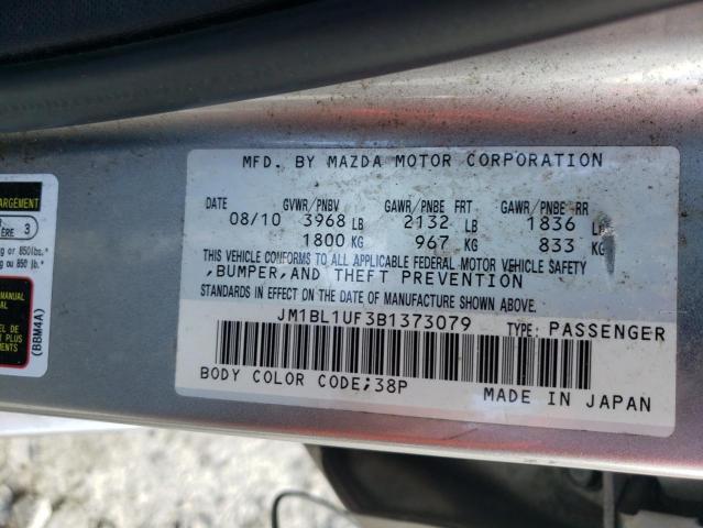 Photo 10 from auction – 2011 MAZDA 3 with VIN JM1BL1UF3B1373079