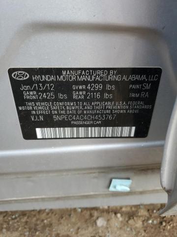 Photo 10 from auction – 2012 HYUNDAI SONATA SE with VIN 5NPEC4AC4CH453767