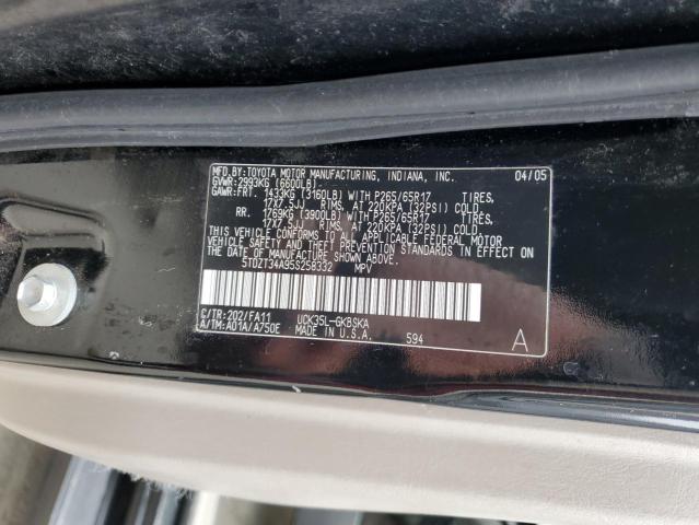Photo 10 from auction – 2005 TOYOTA SEQUOIA SR with VIN 5TDZT34A95S258332