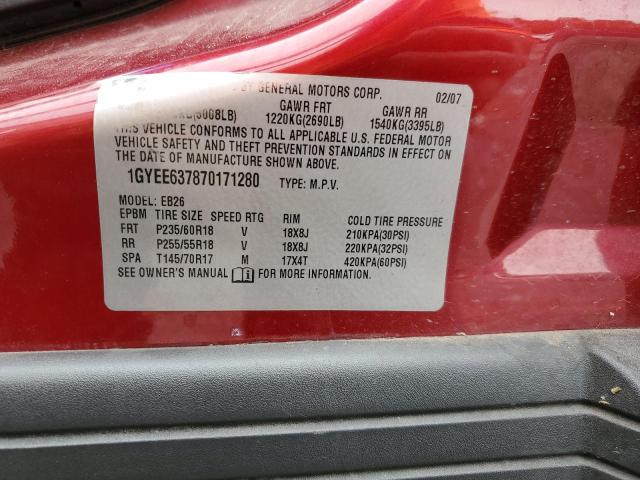 Photo 10 from auction – 2007 CADILLAC SRX with VIN 1GYEE637870171280