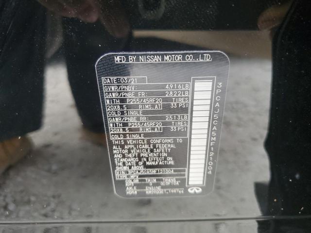 Photo 10 from auction – 2021 INFINITI QX50 ESSEN with VIN 3PCAJ5CA5MF121004