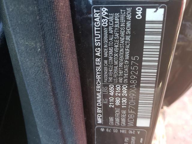 Photo 10 from auction – 1999 MERCEDES-BENZ E 430 with VIN WDBJF70H9XA892575