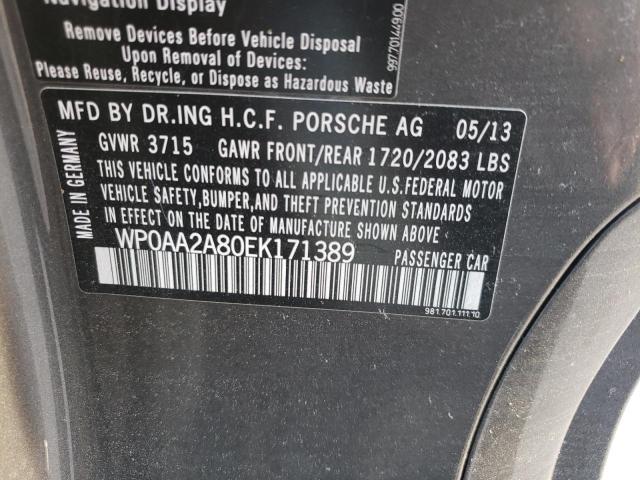 Photo 10 from auction – 2014 PORSCHE CAYMAN with VIN WP0AA2A80EK171389