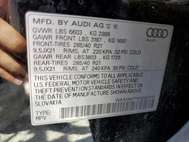 Photo 10 from auction – 2017 AUDI Q7 PRESTIG with VIN WA1VAAF78HD041701
