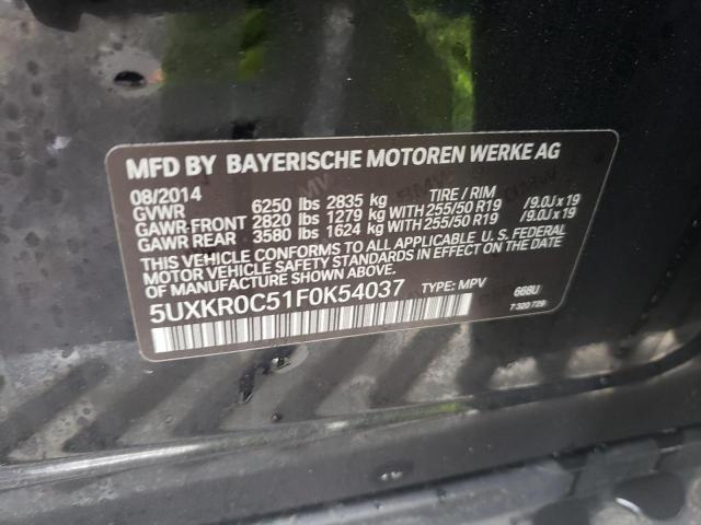 Photo 10 from auction – 2015 BMW X5 XDRIVE3 with VIN 5UXKR0C51F0K54037