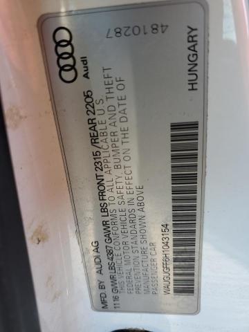 Photo 10 from auction – 2017 AUDI A3 PREMIUM with VIN WAUGUGFF6H1043154